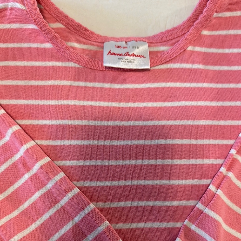 Pink and White Striped Top